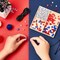 361-Piece Patriotic Bead Key Chain Craft Kit – 24 DIY USA Alphabet, Round, Star & Heart Beads in Red, White & Blue for Independence Day, Veterans Day, and Kids Craft Projects